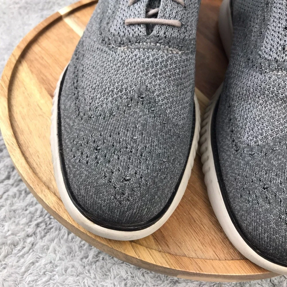 Cole Haan 2.Zerogrand Stitchlite Oxford Mens 11M Gray Knit Derby Dress Sneaker